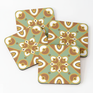 Posavasos de diatomeas con aislamiento ecológico, estampado de esmalte Multicolor, absorbente, cuadrado, de vidrio personalizado, para bebidas de café - Product Image 1