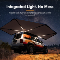 SAN HIMA étanche Camping en plein air autoportant 270 degrés auvent pare-soleil avec lumière LED pour camion SUV