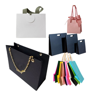 Sacs en papier de luxe biodégradables personnalisés avec logo imprimé pour bijoux artisanaux, vêtements et shopping