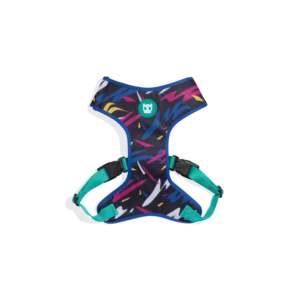 Woozer Adjustable Mesh Harness For Dogs With Colorful Pattern And Secure Buckles - Product Image 1