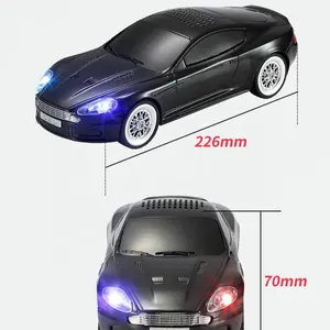 TF USB FM 핸즈프리 LED 라이트 Autodyne TWS와 WS-593 자동차 모양의 휴대용 무선 블루투스 스피커