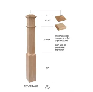 Decorative Concrete Wood Balusters Contemporary Design Wood Baluster Home Furniture Parts Wooden Stair Railing Staircase Pillars