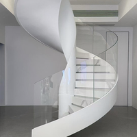 Conceptions extérieures modernes d'escalier en colimaçon et de garde-corps pour maison duplex Préfabriqué à l'intérieur des escaliers de la maison
