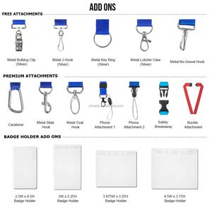 Economy Bulk Custom Logo <b>Lanyard</b>, Simple <b>Polyester</b> Neck Strap with Keychain, Competitive Factory Price for Reseller - Product Image 3