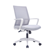 Chaise de bureau Guangzhou réglable en hauteur, dossier mi-hauteur en maille, pivotante à 360 degrés, chaise d'ordinateur