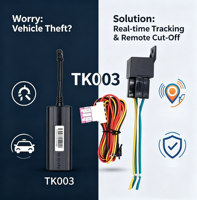 Traceur GPS pour véhicule Sky TK003 2G GSM, compatible avec les applications Android/iOS/PC, localisation antivol en temps réel pour voiture/moto/vélo électrique
