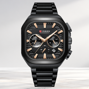 Reloj de Pulsera CURREN 8496 para Hombre con Movimiento de Cuarzo, Manecillas Luminosas, Acero Inoxidable, Resistente al Agua, Fecha Automática y Cronógrafo - Product Image 4