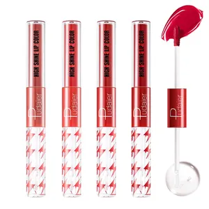 Pudaier Lip Makeup High Quality Double Ended Lip Gloss And Lip Oil Waterproof Long Wear Moisturizing Liquid Lipstick OEM Makeup