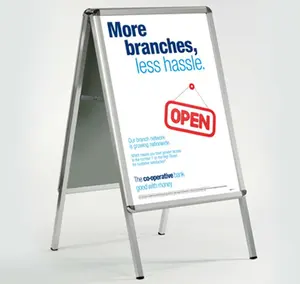 Snap a frame espositore A1 silver snap a frame stand b2 sandwich board signs