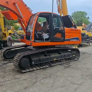 Excavadora de cadenas usada Doosan DX225LC-9C de 22 toneladas con PLC, motor, caja de cambios, bomba hidráulica y rodamientos - Buen estado, inspección de video probada - Product Image 4