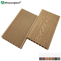 Planche de terrasse composite 3D moderne 146x23mm pour espaces de vie extérieurs