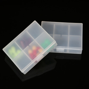 Transparent Pill Storage Box Six Grids Covered Compartments Portable Medicine Organizer Case For Travel Personal Use - Product Image 4