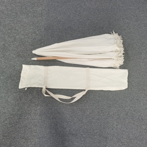 Perche en bois Vintage de 8 pieds, style Boho, en <span class=keywords><strong>toile</strong></span>, frange jaune, <span class=keywords><strong>parasol</strong></span> d'extérieur, <span class=keywords><strong>parasol</strong></span> de plage avec pampilles/ - Product Image 6