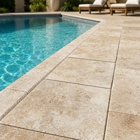 Dalle de marbre beige Jura avec finition antique, sol durable pour cuisine et villa
