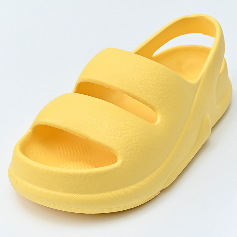2023 Women and Men Summer Sandals Couples Macaron Color Double Strap EVA Lightweight Sandals