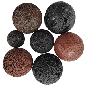 Boule d'aromathérapie en pierre de lave volcanique naturelle Eastern Stone, modèle ES054, design moderne, tailles et formes variées, demi-sphère - Product Image 3