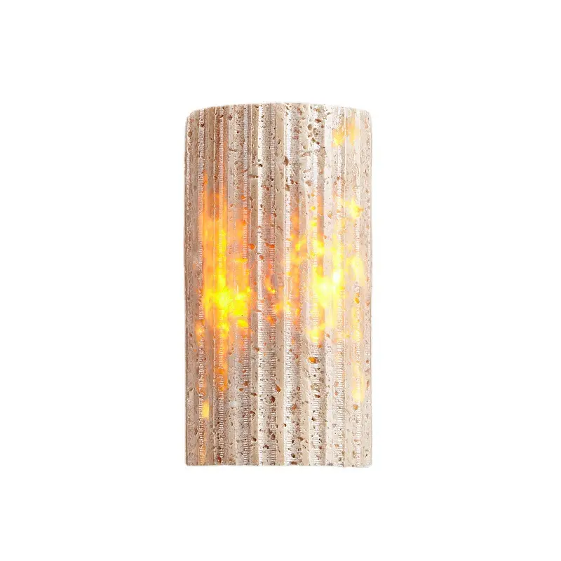 Wholesale Natural Marble Wall Lights Unique Home Decor Travertine Stone Decorative Lamps