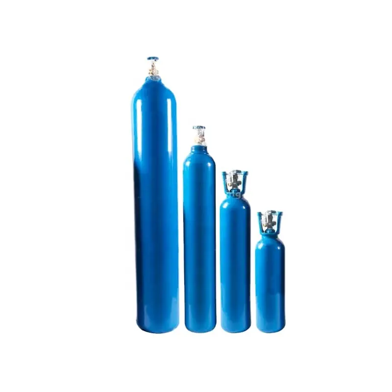 Cylindre d'oxygène médical en acier, 5l, 10l, 15l, 20l, 40l, 50l, sans soudure, prix cylindres de gaz N2O CO2