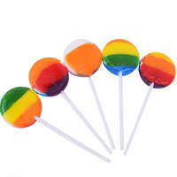 Vente en gros de sucettes 8g en forme de cercle plat bonbons durs aromatisés aux fruits avec sac individuel bonbons à motif de petits serpents