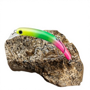 Leurre de pêche Lion Factory Made Crescent Minnow à hameçon triple tranchant, forte pénétration, pour <span class=keywords><strong>la</strong></span> fin de l'été au début de l'<span class=keywords><strong>hiver</strong></span> - Product Image 1