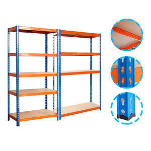 ボルトレス鋼棚コーナー棚ユニット頑丈な金属フレーム収納棚 - Product Image 6