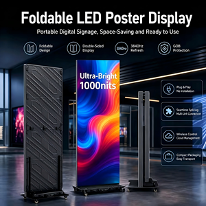 P2.5 Digital LED Outdoor Poster Standee Panel Pitch Video Screen Floor <b>Stand</b> Ultra Thin Display IP65 Waterproof 500cd 7680Hz - Product Image 2