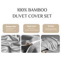 Parure de lit de luxe en bambou 300TC, housse de couette haute densité, linge de lit lisse, hypoallergénique, rafraîchissant et respirant, prix de gros