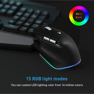Ergonomic Chuột chơi game Phụ kiện máy tính, không dây Bluetooth Stereo Chuột RGB Backlit OEM IDM ODM - Product Image 4