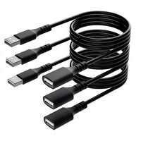 Câble d'extension USB (mâle/femelle) pour imprimante, clé USB, disque dur, contrôleur - Câble blindé tressé