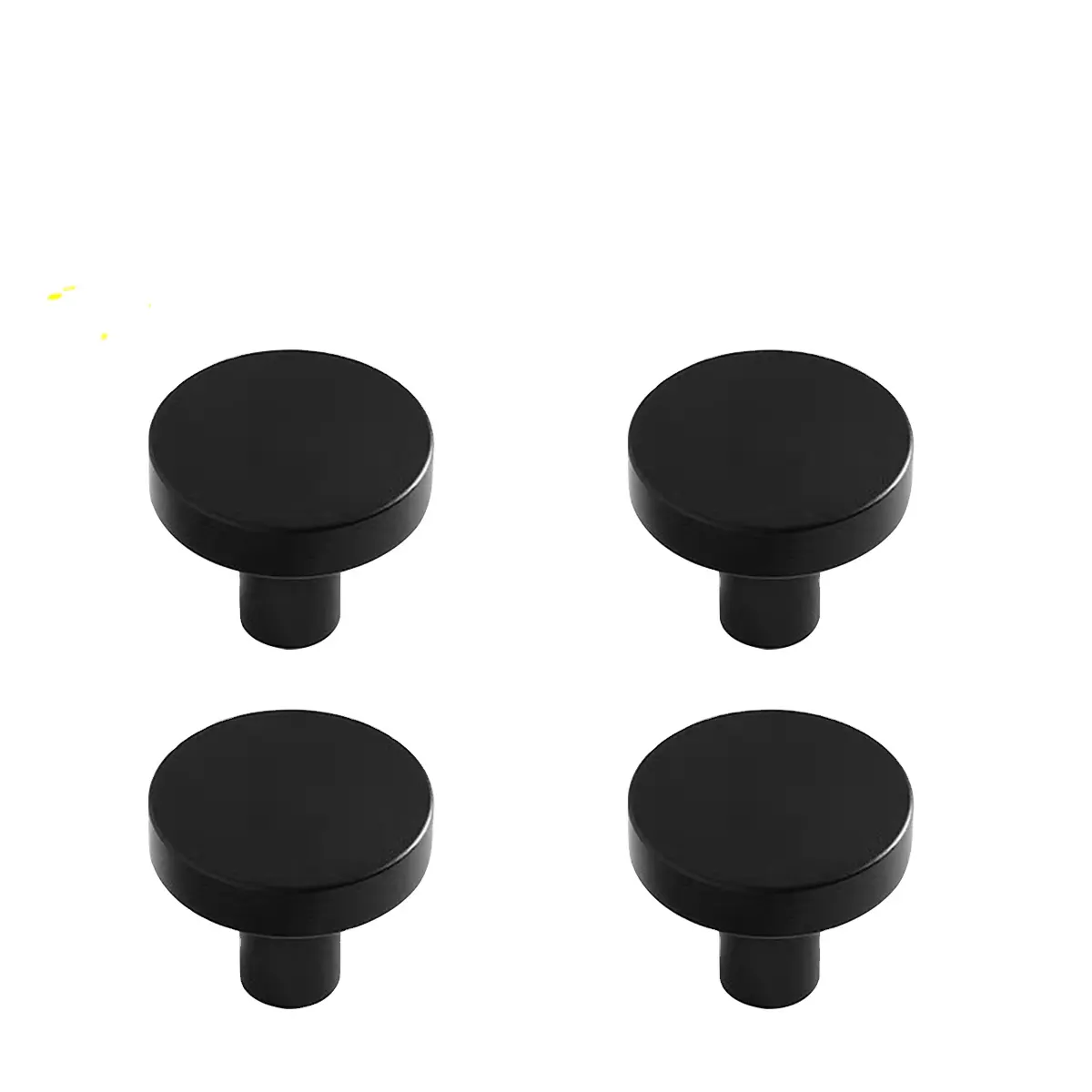 Simple Aluminum Rounded Knob Single hole Brushed Nickel Matt Black suitable for Kitchen cabinet  bedroom closets  all drawers