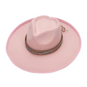Chapeau à large bord en <span class=keywords><strong>feutre</strong></span> de laine synthétique élégant et simple de style euro-américain tendance pour femmes et hommes, chapeau de jazz classique pour les fêtes en plein air - Product Image 5