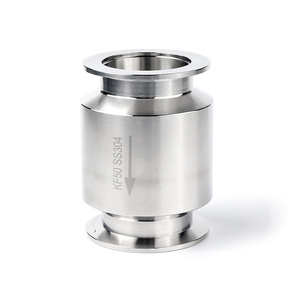 Vanne de retenue d'eau en acier inoxydable TENGFENG KFZHF SS304L, double ferrule, type à collier KF16/25/<span class=keywords><strong>40</strong></span>/50, vanne unidirectionnelle d'échappement - Product Image 1