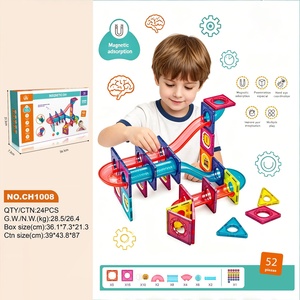 Piste <span class=keywords><strong>de</strong></span> billes <span class=keywords><strong>magnétique</strong></span> créative <span class=keywords><strong>de</strong></span> 7,5 cm, 52-145 pièces, blocs <span class=keywords><strong>de</strong></span> <span class=keywords><strong>construction</strong></span>, circuit <span class=keywords><strong>de</strong></span> billes, jouets éducatifs pour enfants, ensemble <span class=keywords><strong>de</strong></span> <span class=keywords><strong>construction</strong></span> STEM - Product Image 4
