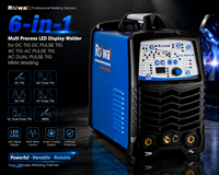 Machine à souder TIG Rolwal 6-en-1 avec AC DC TIG et MMA pour le soudage de l'aluminium et de l'acier inoxydable