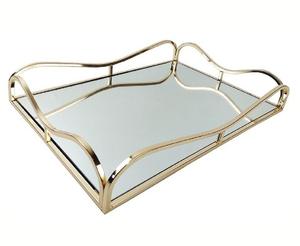 Espejo de lujo Rectangular hecho a mano, bandeja de servicio de diseño único de alta calidad para organizador de escritorio de cámara - Product Image 2