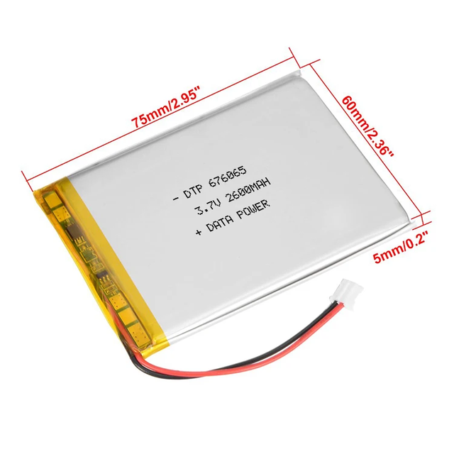 Factory Wholesale Lithium Ion Batteries Rechargeable 3.7V Lithium Battery 676065 Batterie Lithium 2600mAh for Mobile Phone