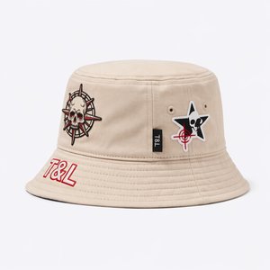 Bob personnalisé avec logo, 100 % coton sergé, patch en chenille, broderie plate, fournisseur de casquettes tendance - Product Image 3