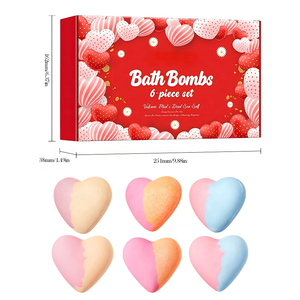 Bombas de Baño con Forma de Corazón, Esencia Natural, Etiqueta Personalizada OEM, Múltiples Aromas, Baño de Burbujas Orgánico de Lujo para Uso Doméstico - Product Image 3