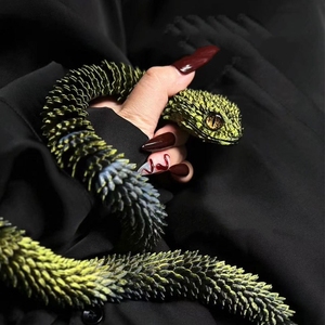 Serpiente Impresa en 3D con Huevo, Ojos Atractivos, Multiarticulada y Móvil, para Decoración de Sala de Estar, Escritorio, Figuras Decorativas, Accesorios para el Hogar - Product Image 5