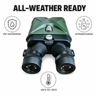 Jumelles stabilisées par gyroscope 15X42 ED 16H avec batterie, étanches IP67, pour l'observation des oiseaux, la navigation de plaisance et la chasse