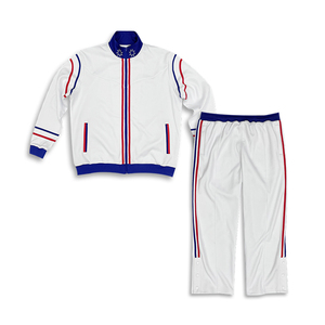 Fabricant OEM Jogger Suit Impression personnalisée Logo Design Sport Bleu Ensemble de survêtement pour hommes - Product Image 2