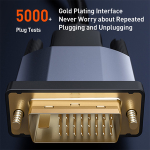 Cáp VGA Sang <span class=keywords><strong>DVI</strong></span> Vỏ Bọc Nhôm PVC Bộ Chuyển Đổi Cáp Đực Sang Cái Mạ Vàng Hỗ Trợ 1080P - Product Image 6