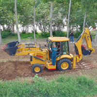 9 Ton Diesel Backhoe Loader untuk Konstruksi Pembangunan Jalan Excavator Loader dengan Kapasitas Bucket Mesin Pemindah Tanah Harga