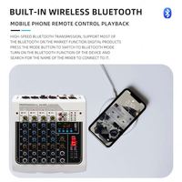 Console de mixage audio Demao USB à prix abordable, mini mixeur avec interface USB, amplificateur 4 canaux