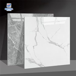 80x80 60x60 <span class=keywords><strong>60</strong></span> 60x120cm di Carrara bianco grigio marmo bianco lucido da soggiorno piastrelle per pavimento quadrato in ceramica - Product Image 5
