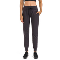 Pantalons de course amples pour femmes avec poches latérales longues, séchage rapide, pantalons de sport décontractés, ensembles de yoga extensibles