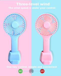 미니 USB 충전식 휴대용 선풍기, 3단 속도 조절, 야외/호텔/차량/RV 및 가정용, 배터리 구동 - Product Image 6