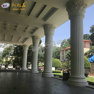 Nuevas columnas romanas Magic Stone Grc con pintura de color, molduras de cornisa de imitación de piedra sin pintura para decoración exterior de hoteles. - Product Image 3