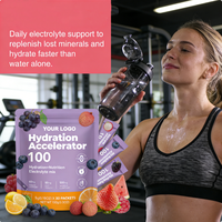 Poudre d'électrolytes et de minéraux OEM pour suppléments quotidiens, vitamines, nutrition sportive, boisson hydratante, extrait de fruits, électrolytes en stock