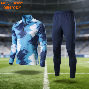 Survêtement de football personnalisé 100% polyester, tenue d'entraînement, survêtement d'équipe de football, veste de football pour hommes - Product Image 1